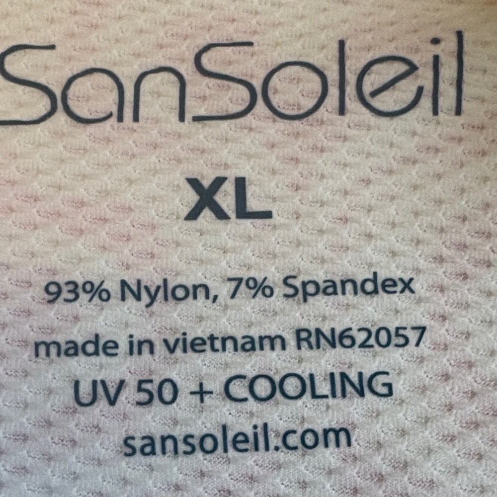 SanSoleil NWT Long Sleeve Pink Hearts Quarter Zip Sun Golf Pickleball Shirt NEW - Picture 14 of 16